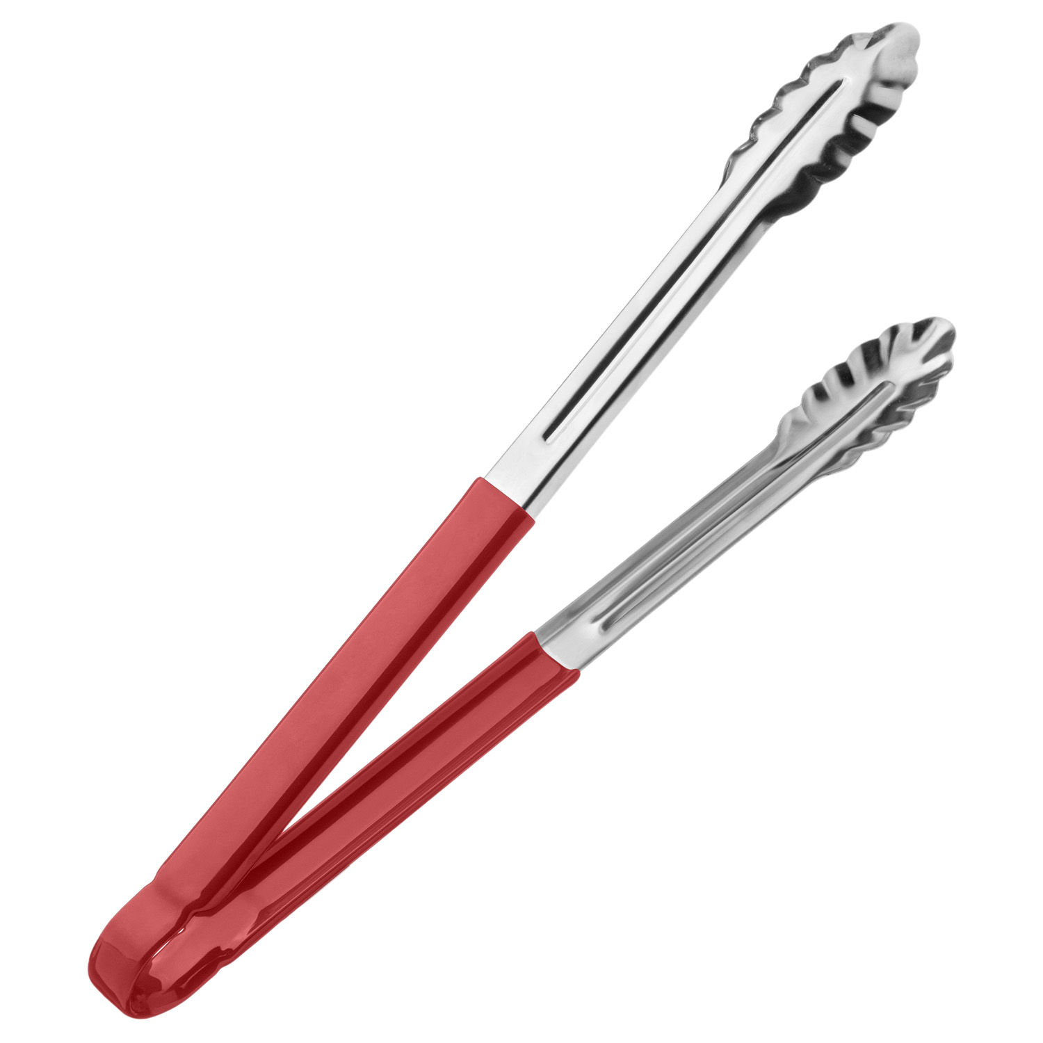 Щипцы универсальные 40 см. нерж. красная ручка MGsteel /1/120/