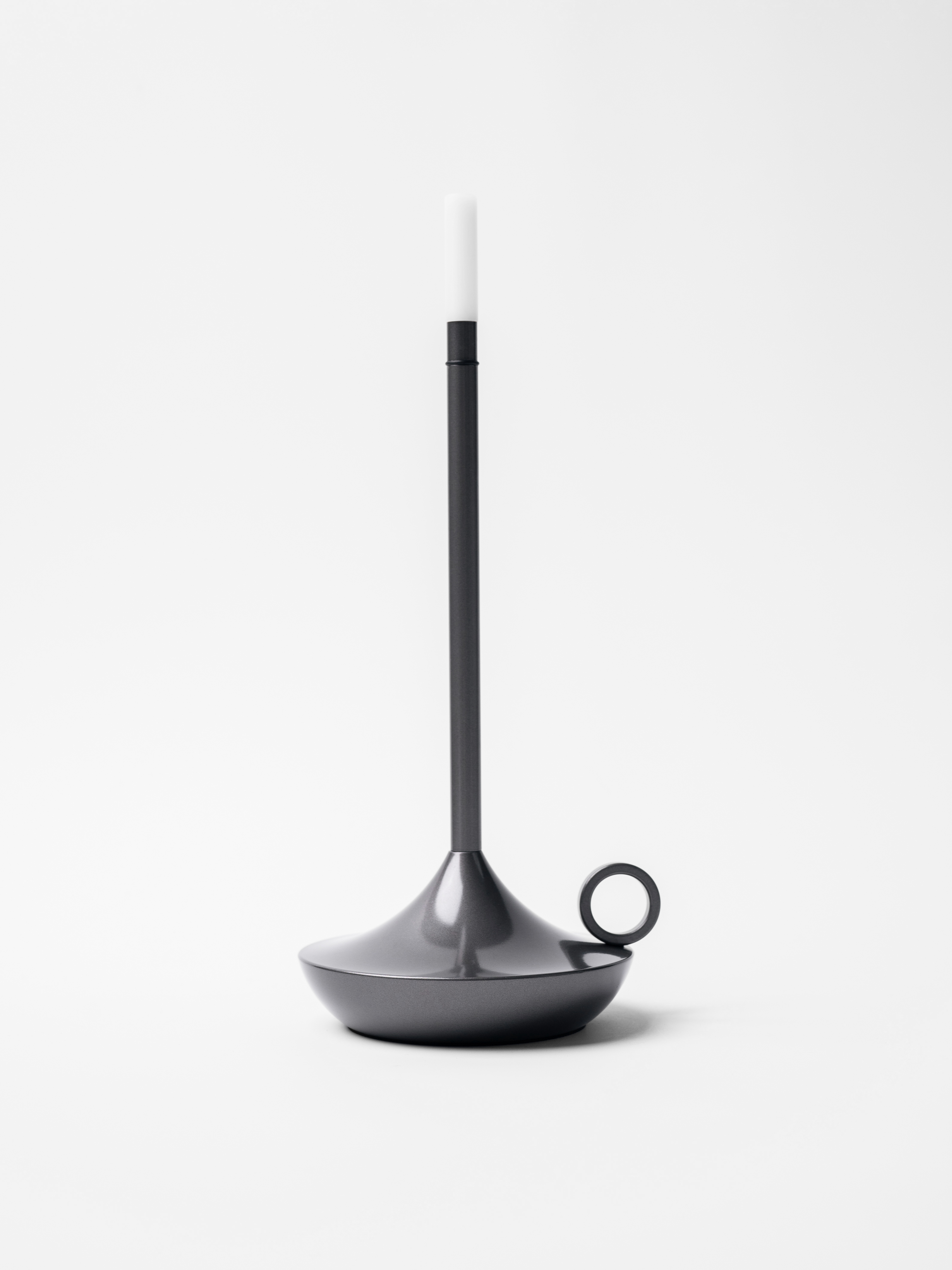 Лампа настольная беспроводная d=11 см. h=25,5 см. 1 цвет, 3 режима яркости, алюм., серая LED CANDLE MGline /1/20/ АКЦИЯ