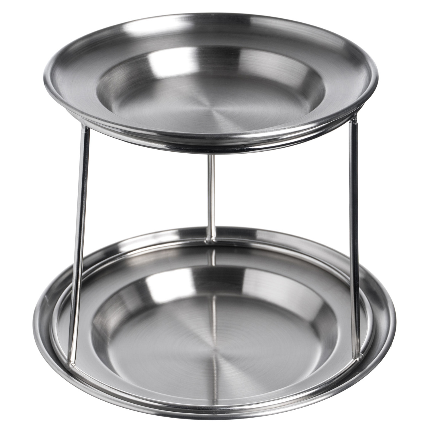 Этажерка 2-х ярусная d=17/20см. h=16 см. для морепродуктов нерж. MGprof /1/ 