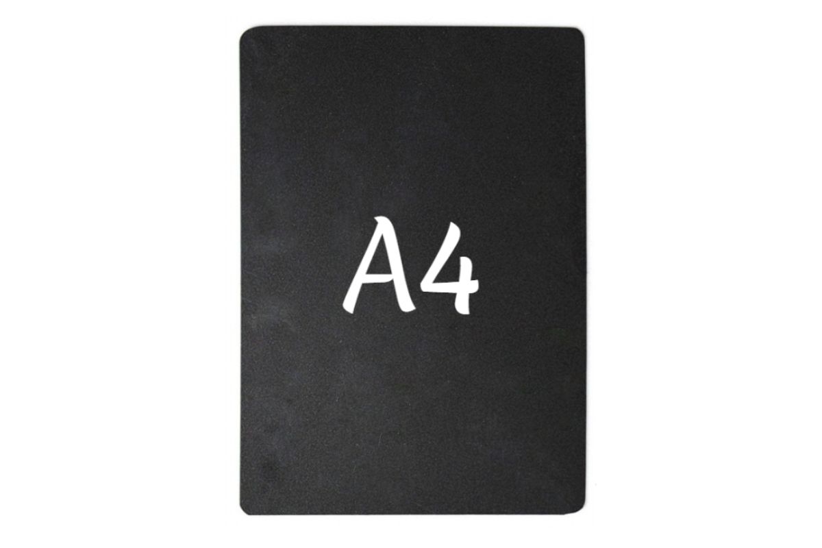 Ценник 297*210 мм. А4 меловой черный без подставки /1/ 