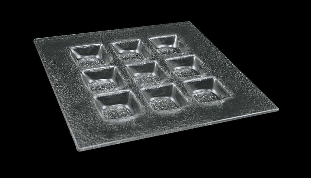 Менажница 9-ти секц. 200*200 мм. стекло 3D /1/12/ АКЦИЯ