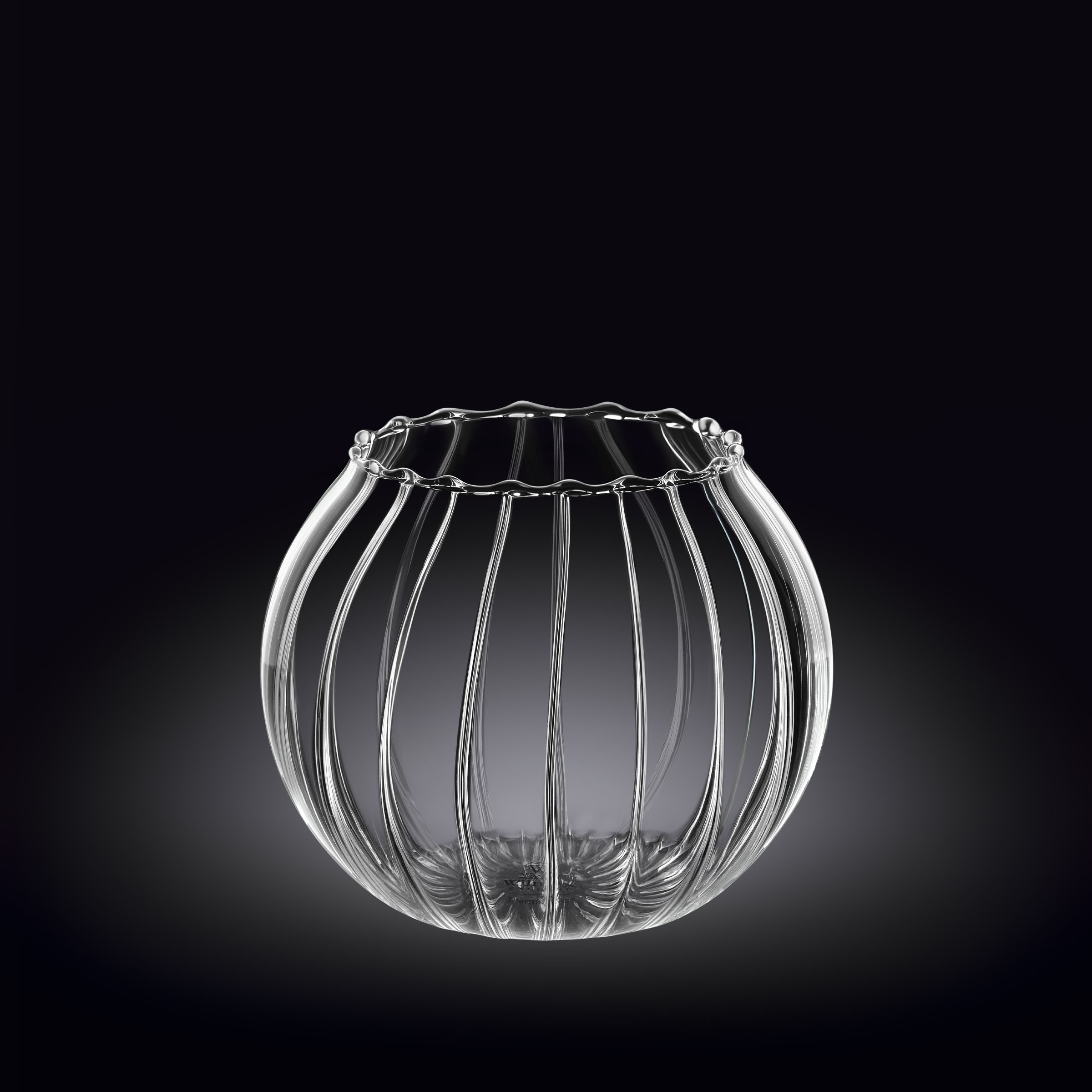 Ваза для цветов d=120 мм. h=105 мм. Термостекло Wilmax  /1/36/ АКЦИЯ