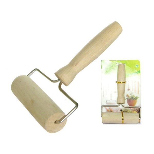 Ролик для теста 10 см. дерев. /1/ АКЦИЯ