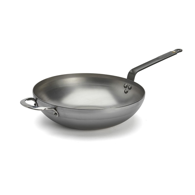 Сковорода Wok d=32 см. h=9,2 см. 4,7 л. белая сталь с 2 ручками De Buyer (5617.32) /1/6/