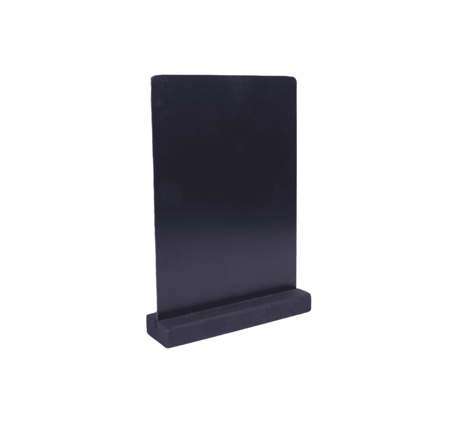 Табличка 150*210 мм. А5 меловая вертикал. тейбл тент, на дерев. подставке черная /1/