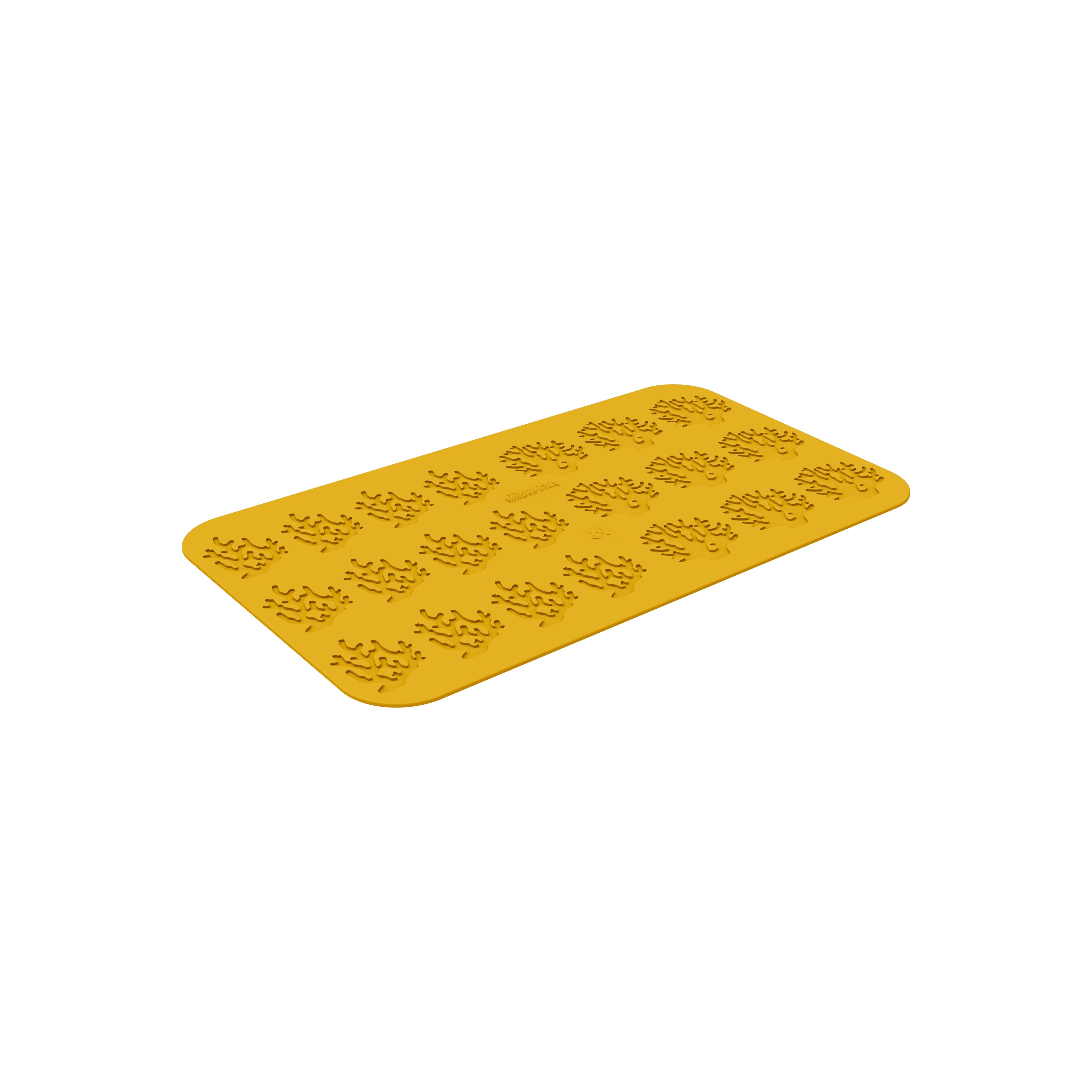 Форма для декора блюд 21 ячейка 68*63/50*63 мм. h=1,5 мм. Коралл силикон Silikomart /1/10/