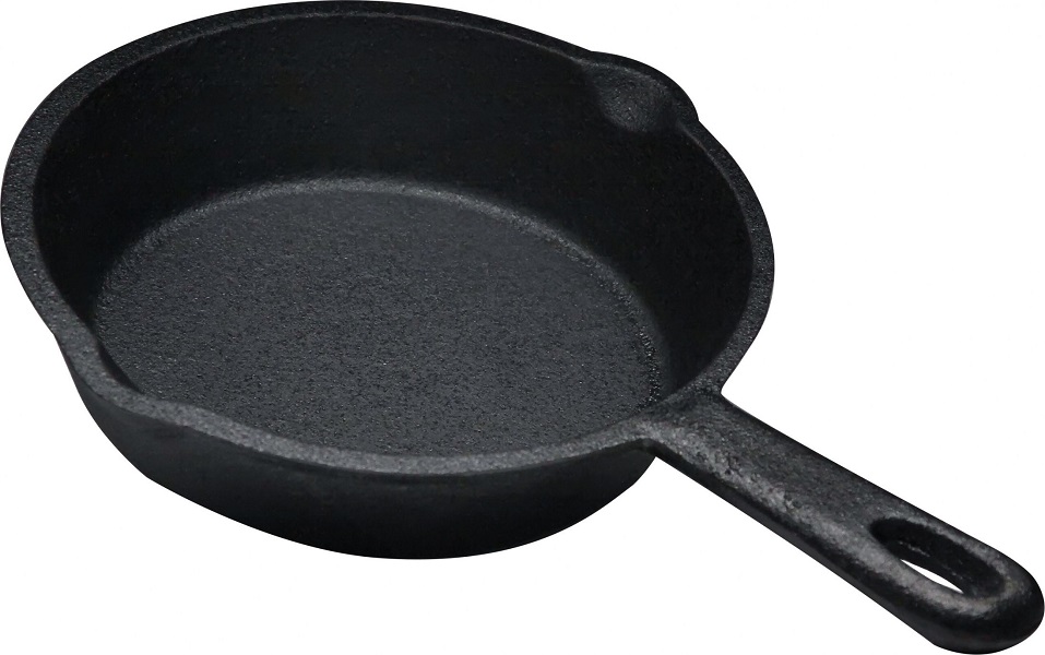 Сковорода порц. d=15 см. h=4 см. 0,5 л. чугун. глубокая /1/