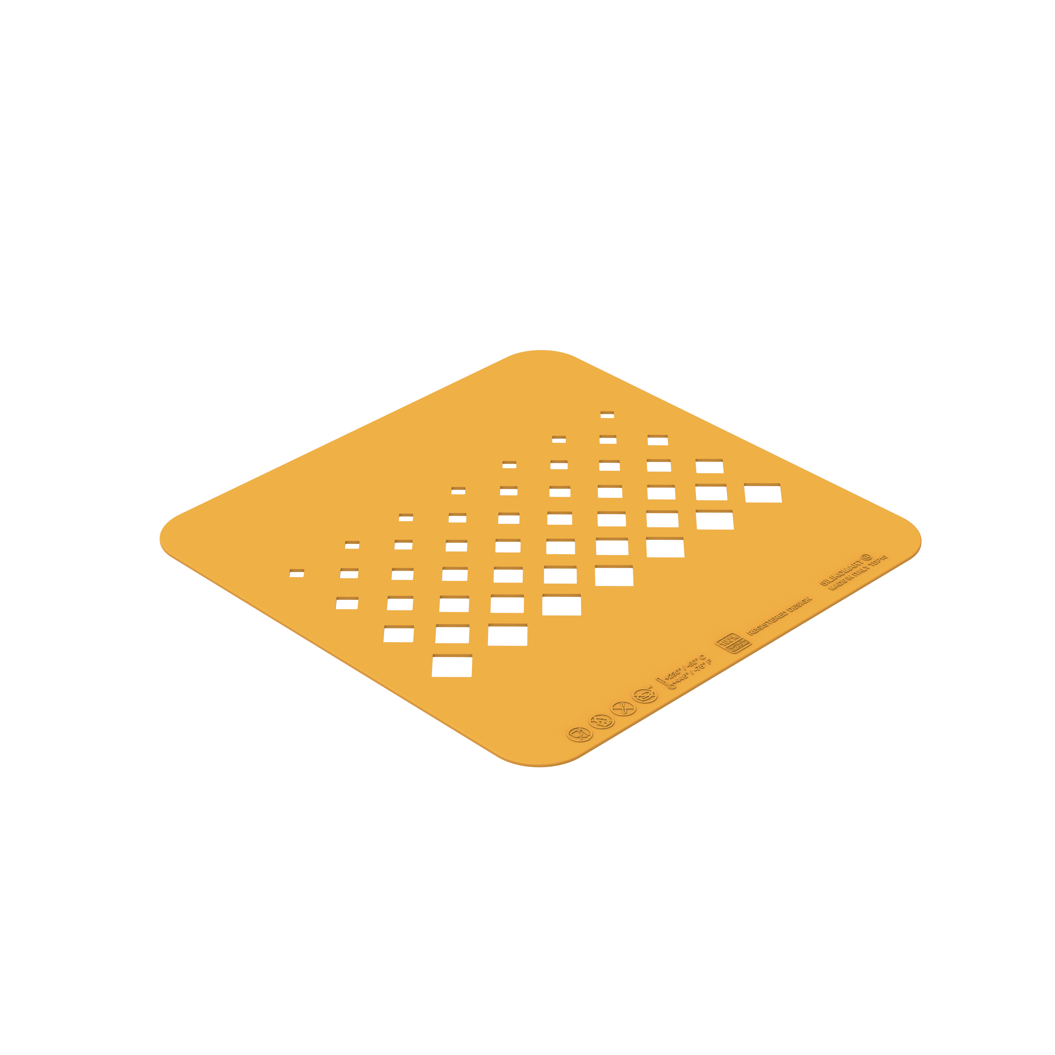 Трафарет для декора блюд 137,5*72,3 мм. h=1 мм. Ромб силикон Silikomart /2/10/