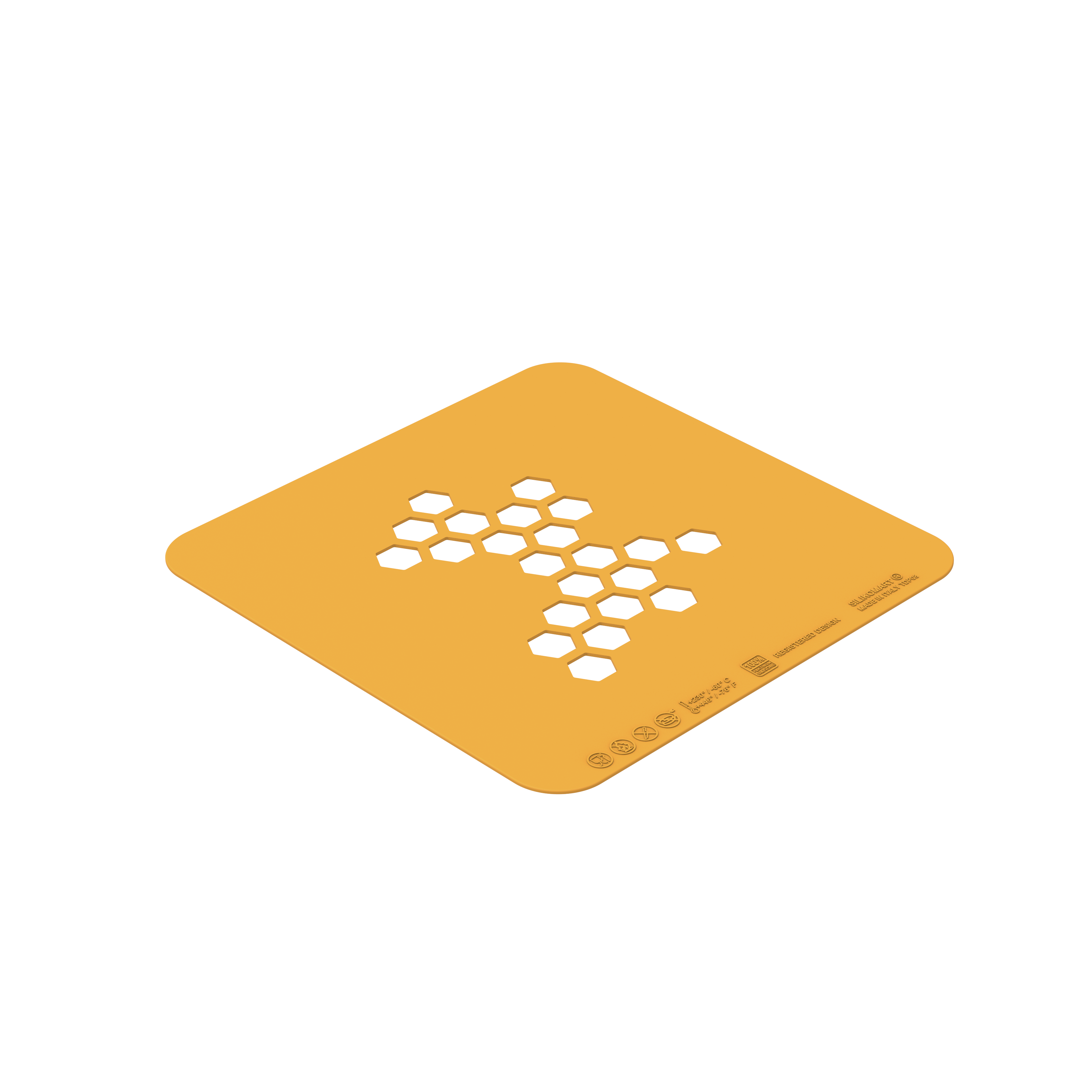 Трафарет для декора блюд 100*77 мм. h=1 мм. Соты силикон Silikomart /2/10/