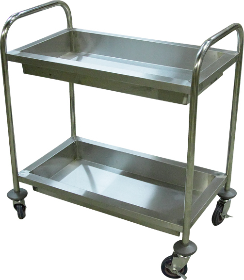 Тележка для сбора посуды 2-х ярусная 900*600*850 мм. /1/ АКЦИЯ