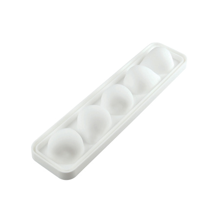 Форма для выпечки 120 мл. 5 ячеек 60*77 мм. h=54 мм. Клубника силикон +пластик.подставка Silikomart /1/5/