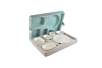 Термоподнос 542*390*120 мм. на 6 предметов с крышкой с зажимом (-40°C до +110°C) п/п /1/3/