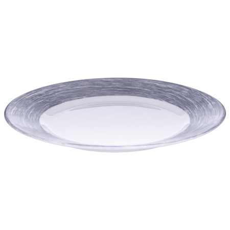 Тарелка d=254 мм. серый край Браш /1/6/24/ АКЦИЯ