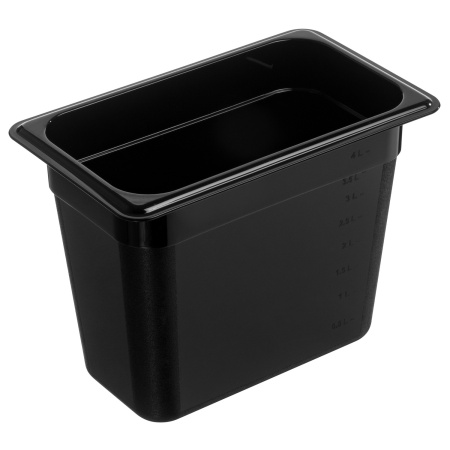 Гастроемкость 1/4 h=200 мм. 265*162 мм. 4,7 л. поликарб. черная GP /1/