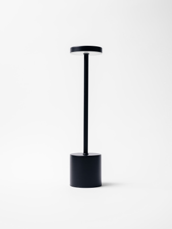 Лампа настольная d=8 см. h=34 см. 3 цвета, сенсорная регулировка яркости, алюм., черная LED METAL MGline /1/20/ АКЦИЯ