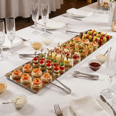 Блюдо для подачи прямоуг. 35*10 см. нерж. Abert /1/