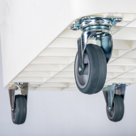 Контейнер для сыпучих продуктов  62 л 340*720*580 мм. (-40°C /+70°C) п/п на колесах, с совком, белый GP /1/4/