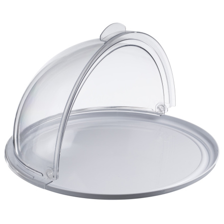 Поднос сервировочный d=38,5 см. поликарбонат, белый, с крышкой Roll-Top GP /1/ ВДОХНОВЕНИЕ