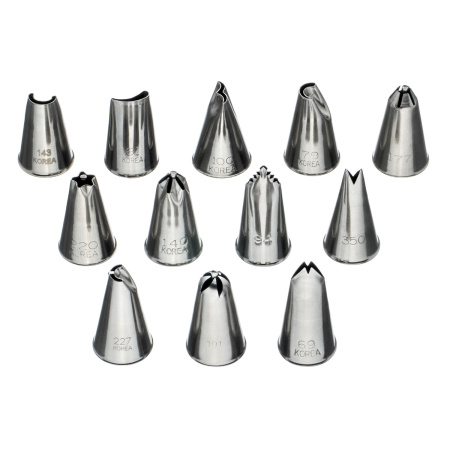 Набор кондитерских насадок 12 шт нерж. для мини-капкейков и пирожных /1/ АКЦИЯ АКЦИЯ