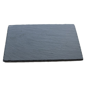 Блюдо для подачи прямоуг. 30*20 см. h=0,8 см. черное, сланец MGprof /1/ АКЦИЯ