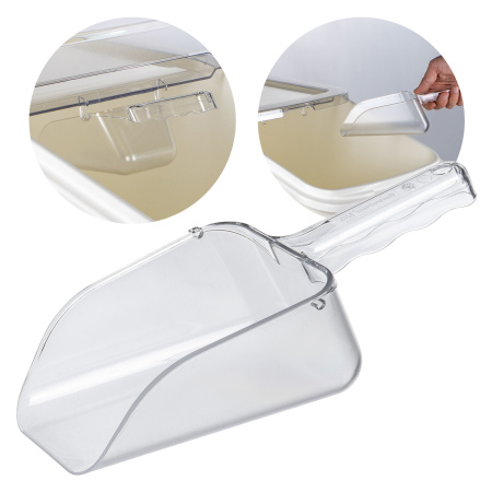 Контейнер для сыпучих продуктов  62 л 340*720*580 мм. (-40°C /+70°C) п/п на колесах, с совком, белый GP /1/4/