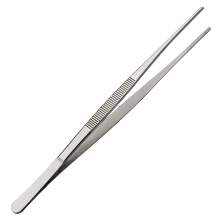 Щипцы (пинцет) 25 см. прямые, нерж. MGsteel /1/100/