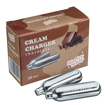 Баллончики для сифона для взбивания сливок (N2O) 10 шт/уп. вкус шоколада MasterWhip /1/36/ АКЦИЯ