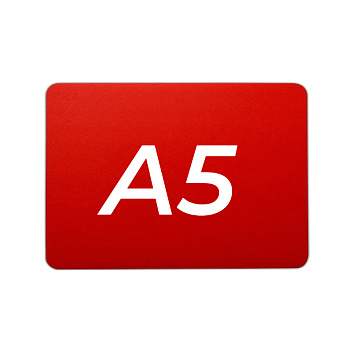 Ценник 210*148 мм. А5 меловой красный без подставки /1/  АКЦИЯ