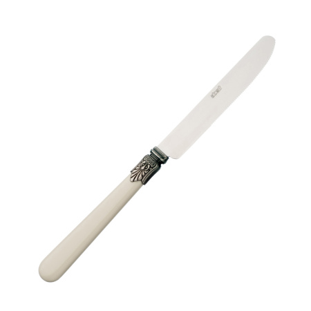 Нож столовый Майя 18/0  1,2 мм 21,7 см. слоновая кость Abert /12/