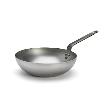 Сковорода Wok d=28 см. h=8,5 см. 2,4 л. белая сталь De Buyer (5617.28) /1/6/