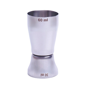 Джиггер 30/60 мл. d=43/43 мм. h=88 мм. нерж. МГ (MG) /1/288/