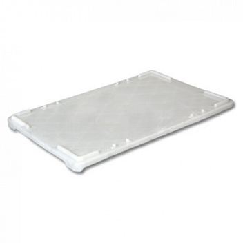 Крышка для контейнера для теста 600*400*40 мм., (-30/+60°C) морозостойкая, белая, полиэтилен /1/200/