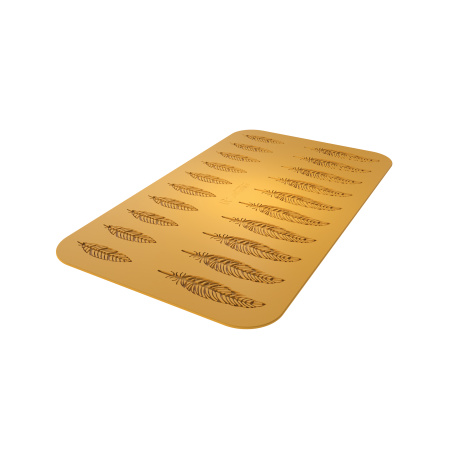 Форма для декора блюд 23 ячейки 121*28/79*23 мм. h=2 мм. Перо силикон Silikomart /1/10/