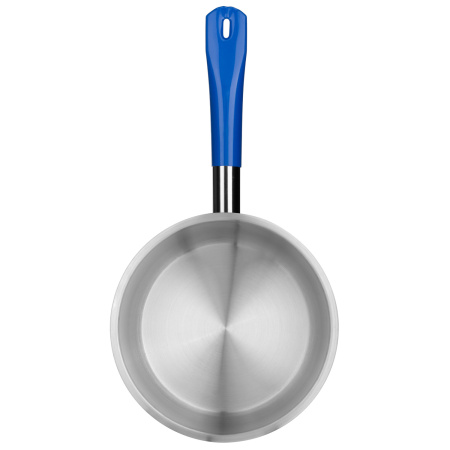 Сотейник 4,0 л. нерж. d=20 см. h=14 см. б/кр (индукция)(кр. 79197) синяя ручка винил. MGsteel /1/ АКЦИЯ