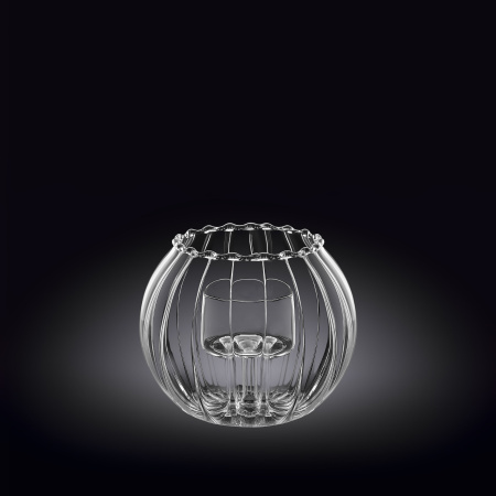 Подсвечник d=70/45 мм. h=80 мм. рельефный Термостекло Wilmax /1/48/ АКЦИЯ