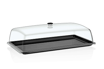 Поднос для подачи GN 1/1 53*32,5 см. поликарбонат, черный б/крышки (крышка 76826, 76827) GP /1/12/