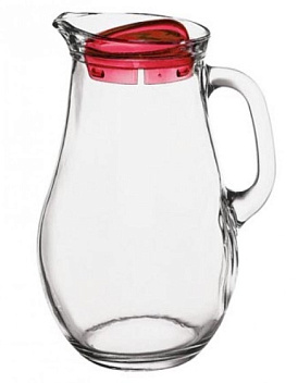 Кувшин 1,85 л. d=100 мм. h=240 мм. с красн. крышкой Бистро /6/108/